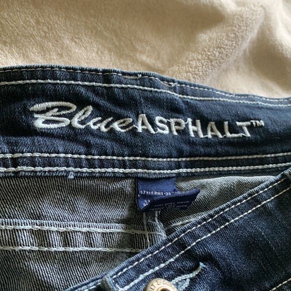 Blue Asphalt Denim shorts size 15 - Picture 3 of 4